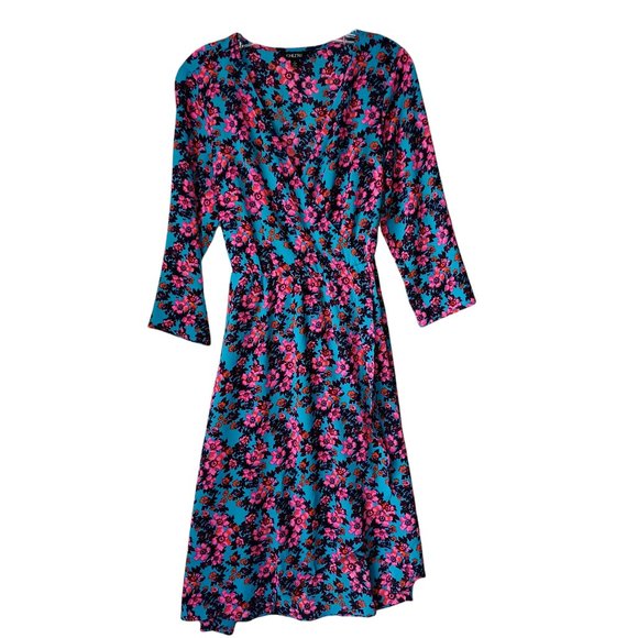 Cheztu Floral Print Wrap Dress Size 8 - Picture 4 of 8